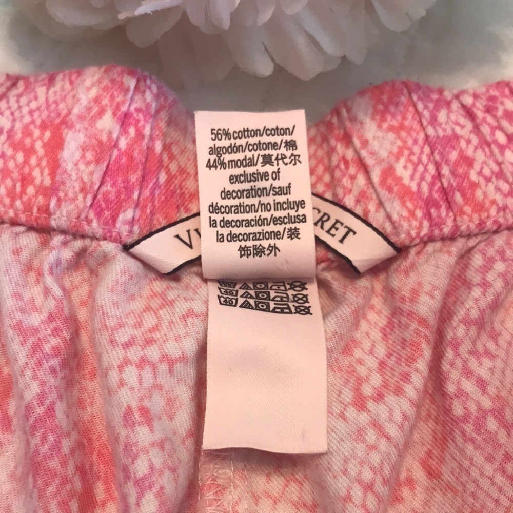 Victoria’s Secret Pink & White Lounge Pajama Shorts Size Small - Picture 4 of 10